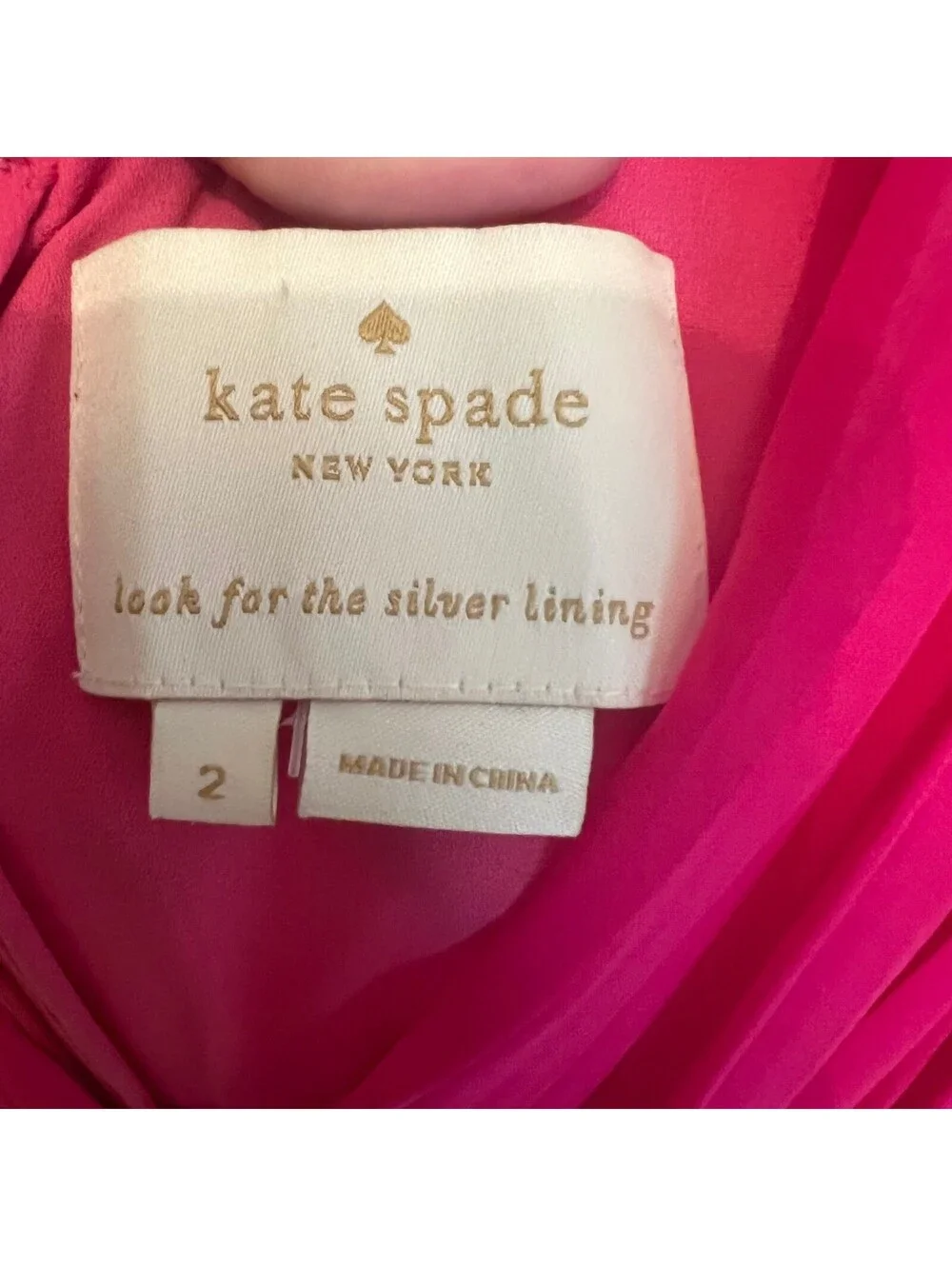 Kate Spade New York Pink Pleated Midi Dress Size 2